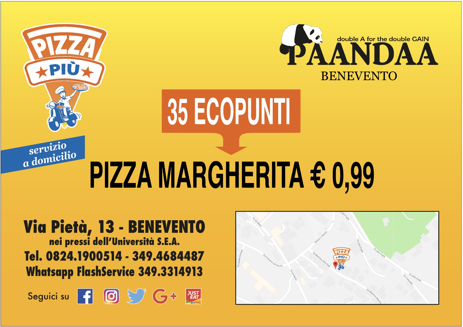 Offerta Pizza Margherita a soli 0,99€